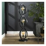 Vloerlamp Turn around | 124 cm | 3 lichts | charcoal | staande lamp / woonkamer | landelijk / modern / design