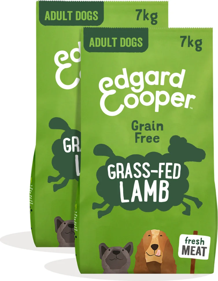 2x Edgard & Cooper Hondenvoer Droog Graslam 7 kg