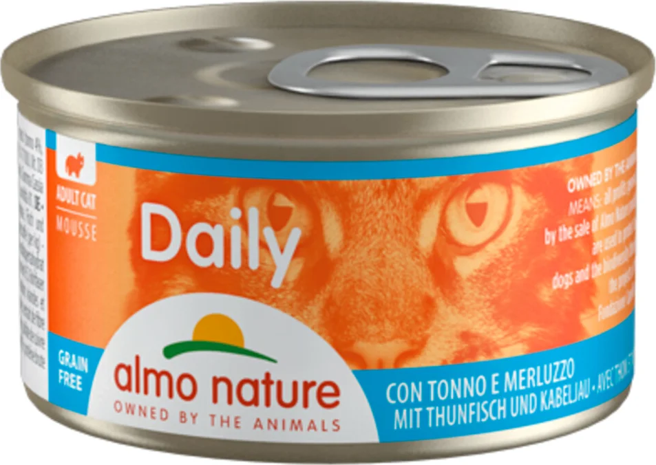 Almo Nature Daily Menu Kattenvoer Nat Mousse Tonijn & Witvis 85 gr