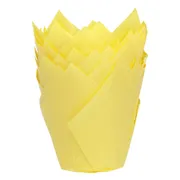 House of Marie Muffin Bakvormen - Muffin Vormpjes Papier - Tulp Geel - pk/36
