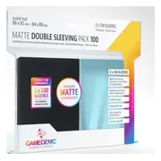 Gamegenic: Matte Double Sleeving Pack Clear/Black (2x100 Sleeves)