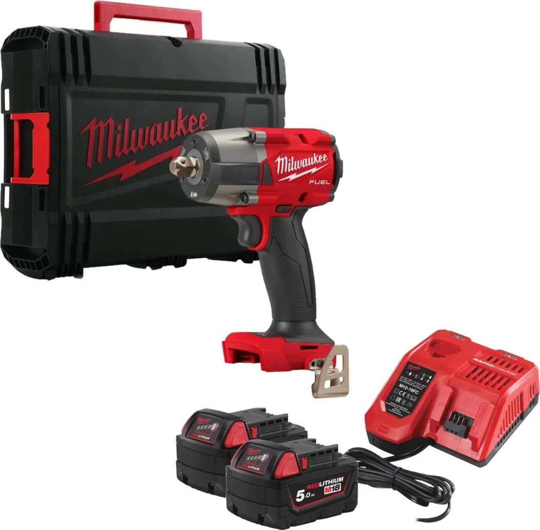 Milwaukee M18 FUEL™ FMTIW2P12-502X Accu slagmoersleutel 745Nm 1/2" borgpin 5.0Ah in HD Box - 4933478453