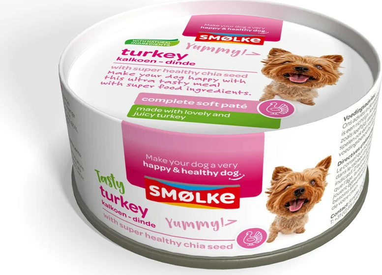 Smolke Hondenvoer Soft Paté Kalkoen 125 gr