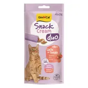 8x GimCat Kattensnack Cream Duo Zalm & Tomaat 6 x 15 gr