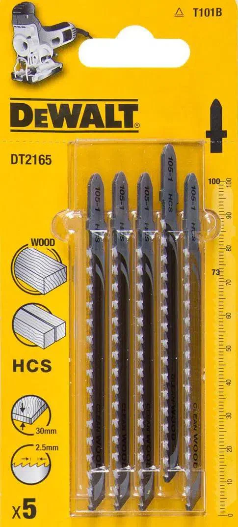 DeWALT DT2165 T 101 B Decoupeerzaagblad voor Hout & Laminaat VE=5