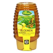 De Traay Bloemenhoning met Citroen Biologisch Knijpfles 365GR