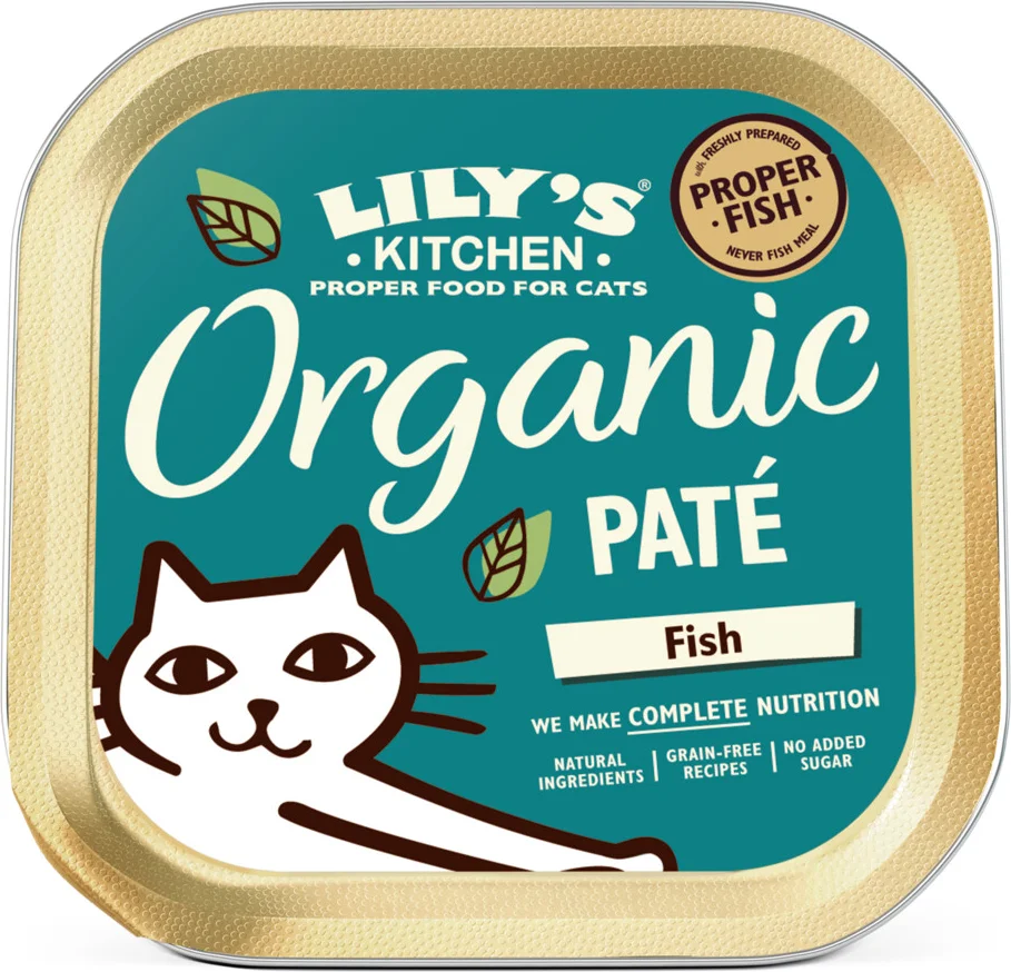 Lily's Kitchen Kattenvoer Nat Organic Paté Vis 85 gr