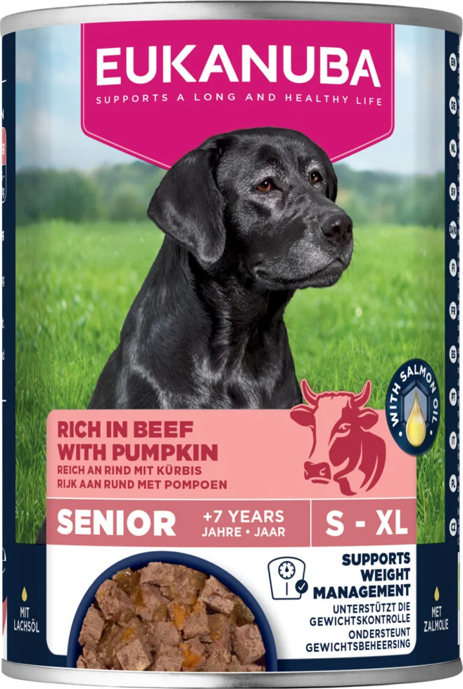 Eukanuba Hondenvoer Nat Life Care Dog Senior Rund en Pompoen 400 gr