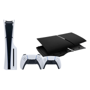 Sony PlayStation 5 Slim Disc Edition + Covers Zwart + Extra Controller Wit
