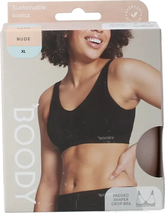 Boody Padded Shaper Crop Bra Nude XL