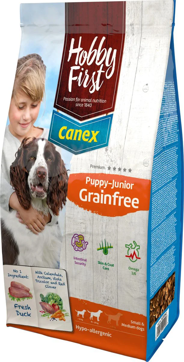 HobbyFirst Canex Hondenvoer Puppy - Junior Graanvrij 12 kg