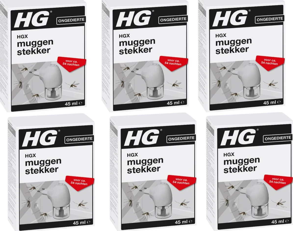 6x HG X Muggenstekker