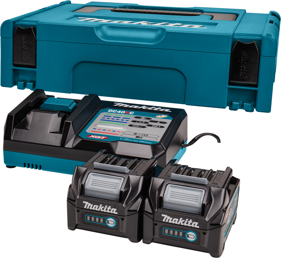 Makita Accu Starterset XGT DC40RC 2x BL4025 - 191V27-4