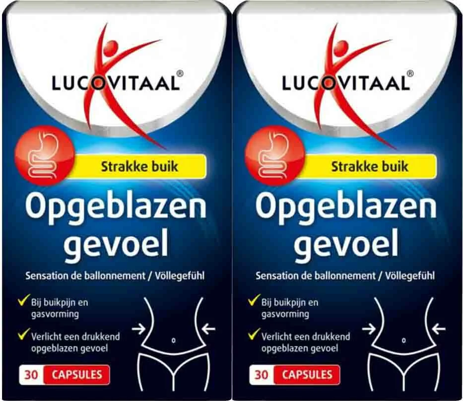 2x Lucovitaal Opgeblazen Gevoel 30 capsules