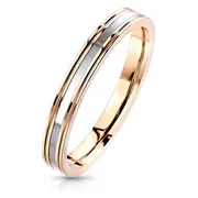Ring Dames - Ringen Dames - Ringen Vrouwen - Rosé Goudkleurig - Gouden Kleur - Ring - Met Middenstuk van Parel - Pearl