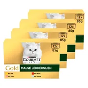 4x Gourmet Gold Kattenvoer Nat Malse Lekkernijen Multipack 12 x 85 gr