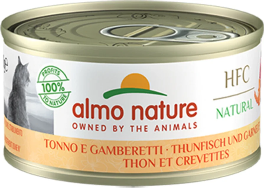 Almo Nature HFC Natural Kattenvoer Nat Tonijn & Garnaal 70 gr