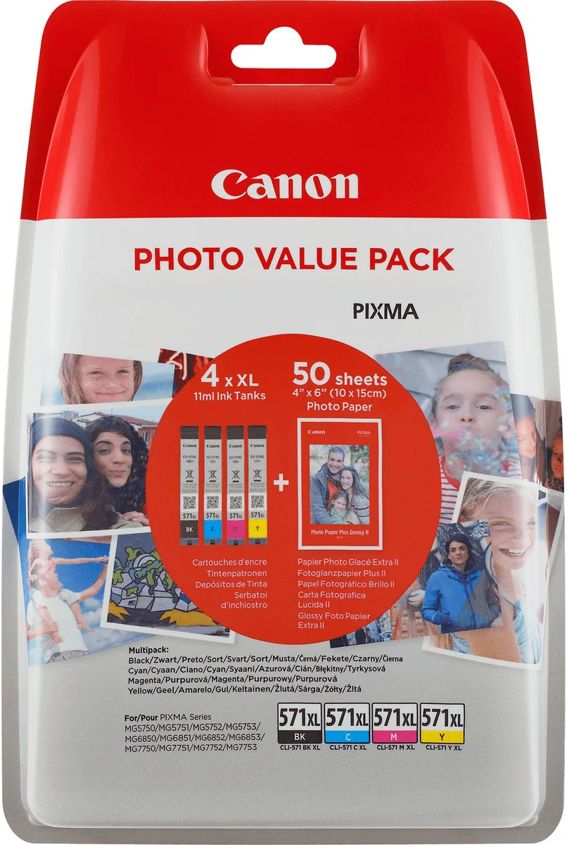 Canon CLI-571XL Cartridges Combo Pack