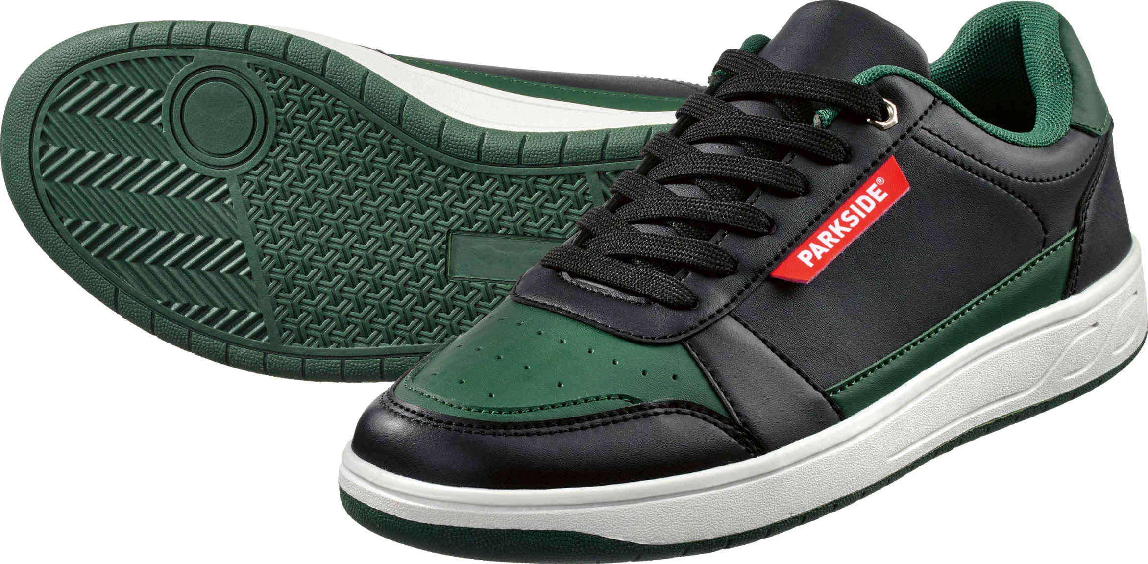PARKSIDE Heren sneakers (Zwart/groen, 44)