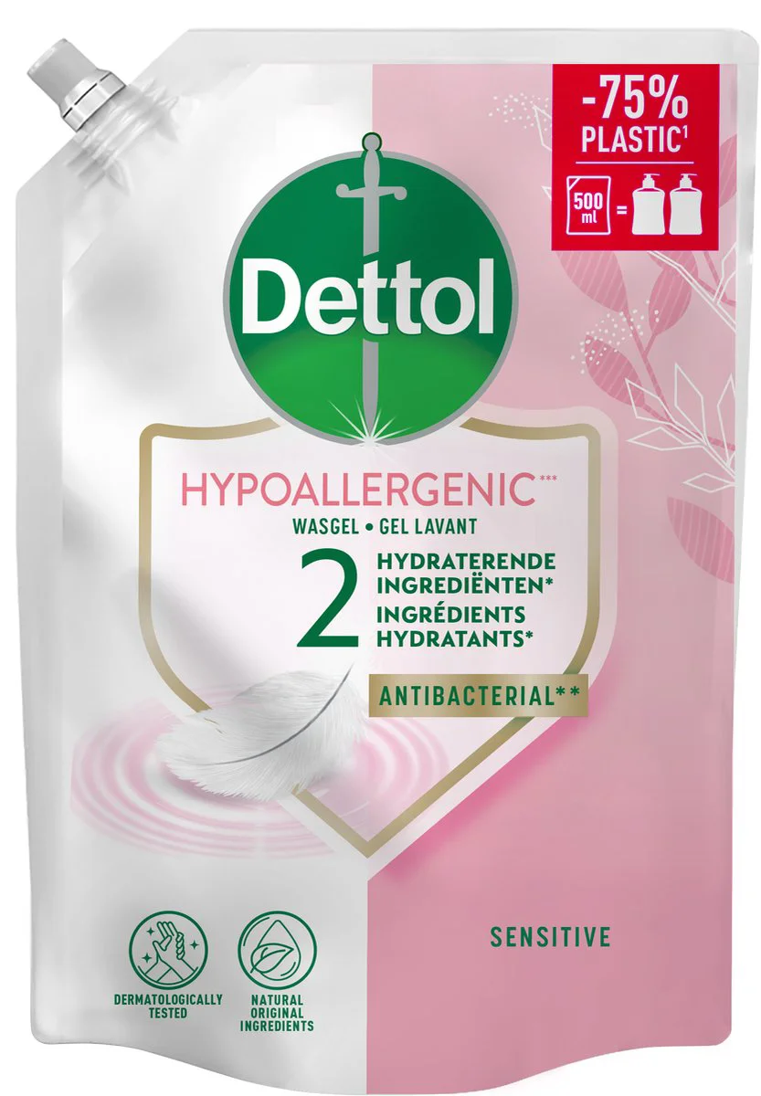 Dettol Hypoallergenic Wasgel Sensitive Navulling 500ML