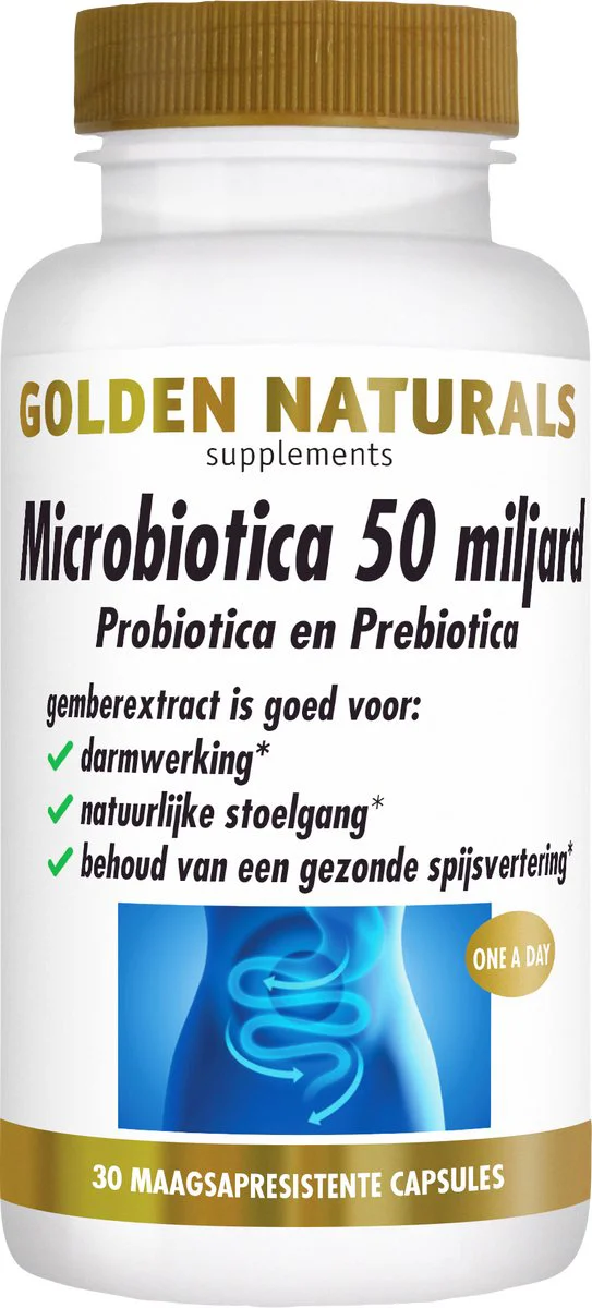 Golden Naturals Microbiotica 50 Miljard 30 vegacapsules