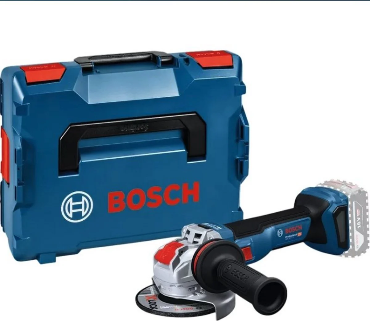 Bosch Professional GWX 18V-11 S Accu haakse slijper 125mm X-Lock 18V Basic Body in L-Boxx - 06019N4200