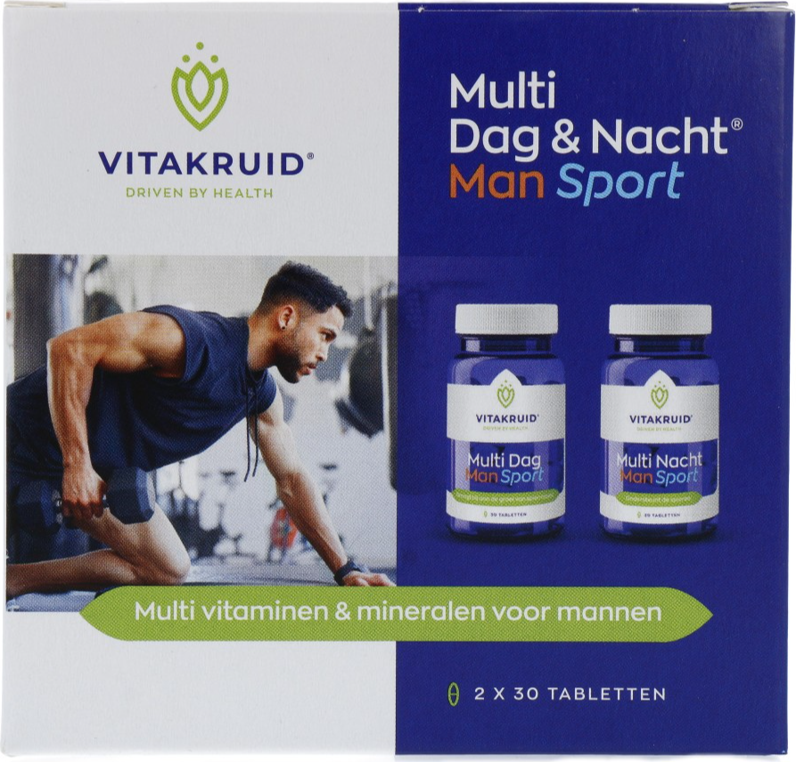 Vitakruid Multi Dag & Nacht Man Sport 60 tabletten