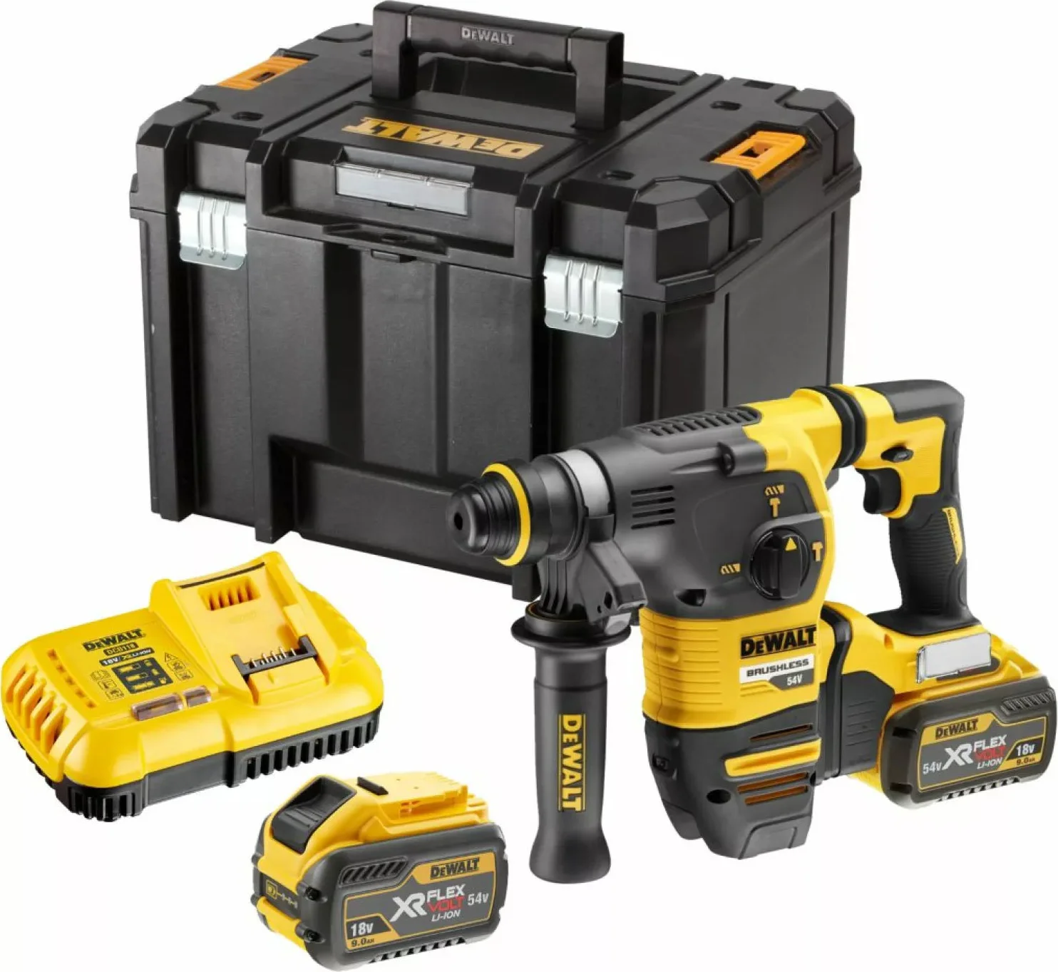 DeWALT DCH333X2 Accu combihamer SDS-Plus 3,5J 54V XR FlexVolt 9.0Ah in TSTAK