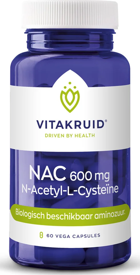 Vitakruid NAC 600 mg N-Acetyl-L-Cysteïne 60 vegancapsules