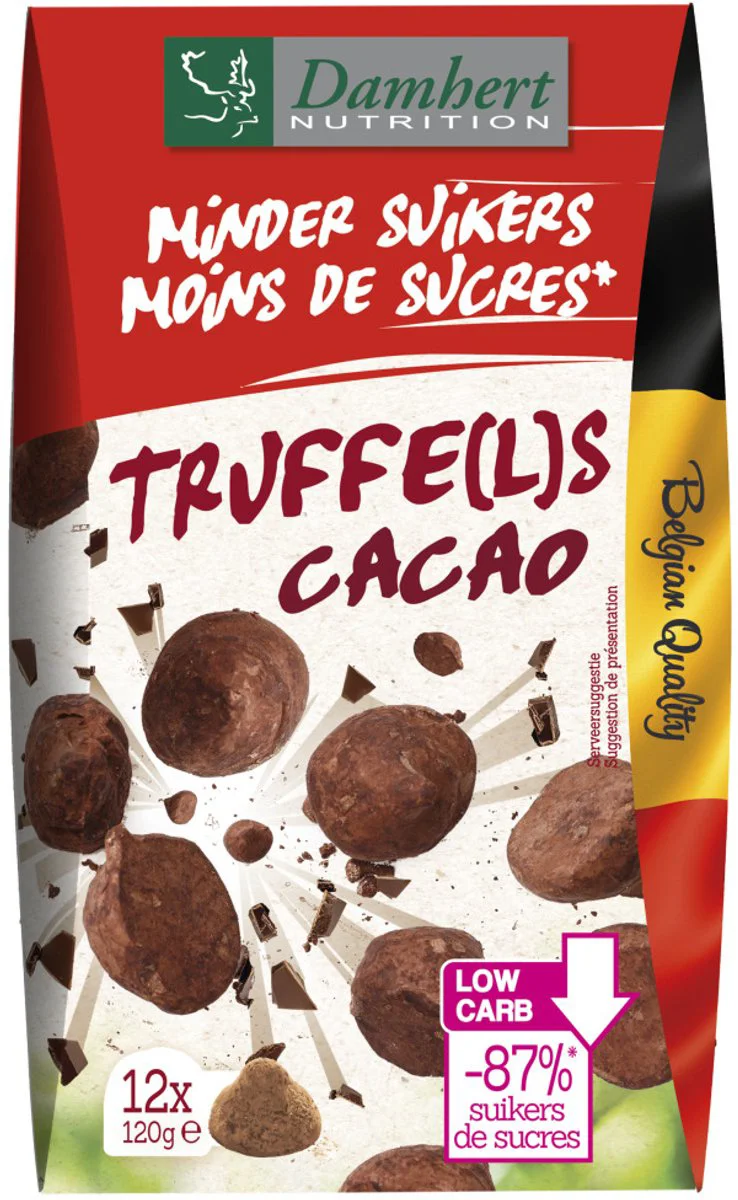 Damhert Minder Suikers Truffels Cacao 120GR