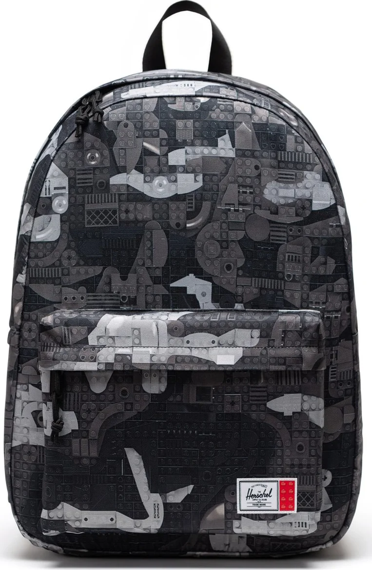 LEGO Herschel Classic XL rugzak - abstracte stenen - zwart