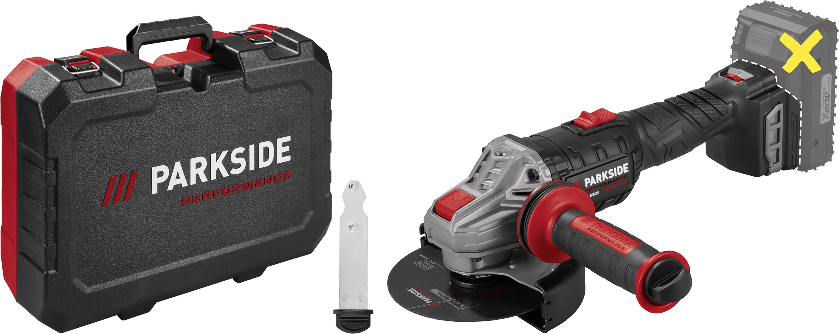 PARKSIDE PERFORMANCE Accu-haakse slijper 20 V zonder accu en lader