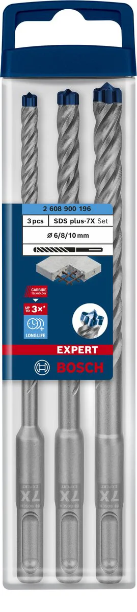 Bosch Professional EXPERT SDS-Plus-7X Hamerboorset 3-delig - 2608900196