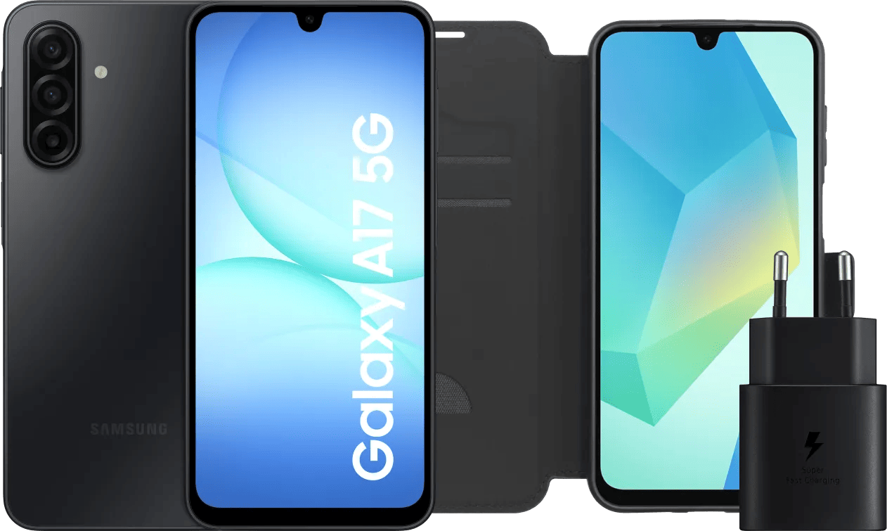 Samsung Galaxy A17 128GB Zwart 5G + Accessoirepakket
