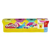 Play-Doh 4-pack Levendige kleuren - Potjes 85 gram - Boetseerklei