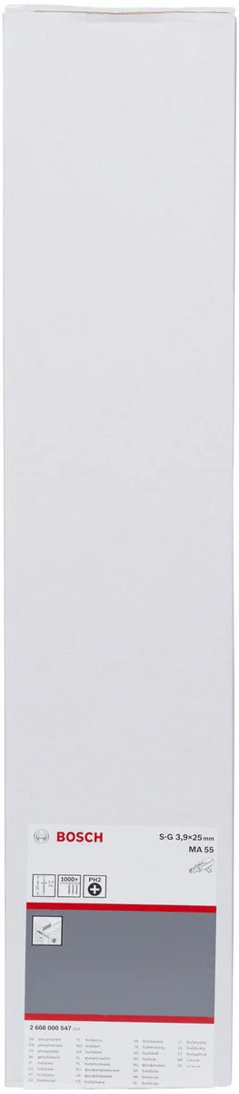Bosch Professional PRO S-G 3,9x25 Bandschroeven grove draad | PH2 | 1000 stuks - 2608000547