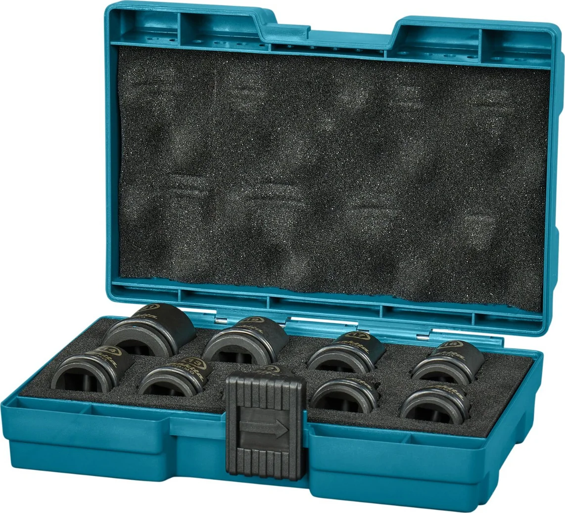 Makita E-16570 Impact Black krachtdoppenset 1/2" vierkant 9-delig