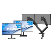 Philips 27E1N1600AE/00 Duo Pack + BlueBuilt Monitorarm Mechanische Veer voor 2 Monitoren