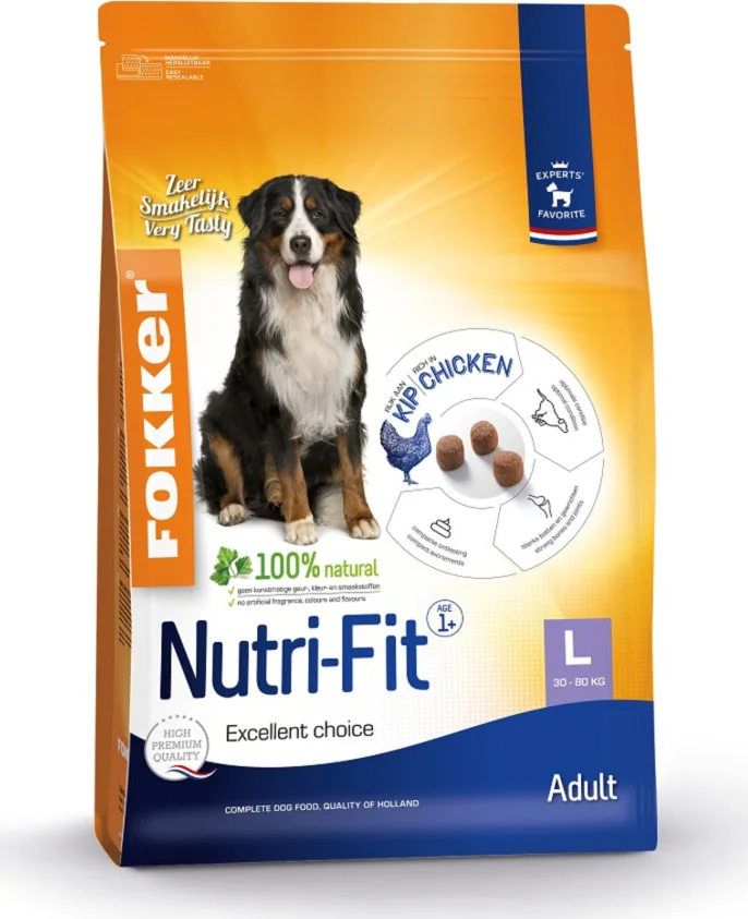3x Fokker Nutri-Fit Hondenvoer L 2,5 kg