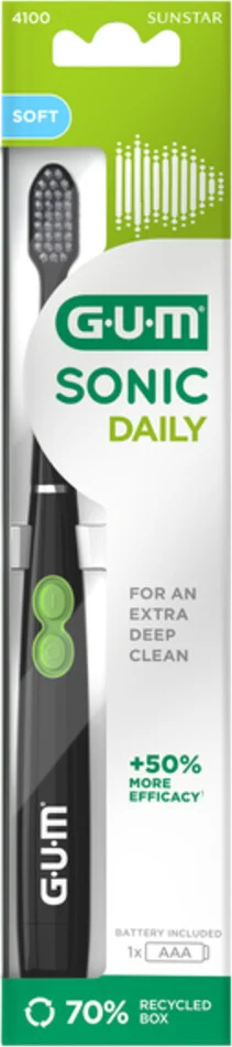2x GUM Elektrische Tandenborstel Sonic Daily Zwart
