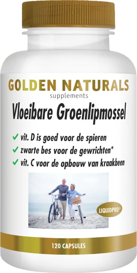 2x Golden Naturals Vloeibare Groenlipmossel 120 softgels