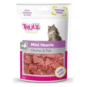 Truly Cat Snacks Mini Hearts Kip & Vis 50 gr