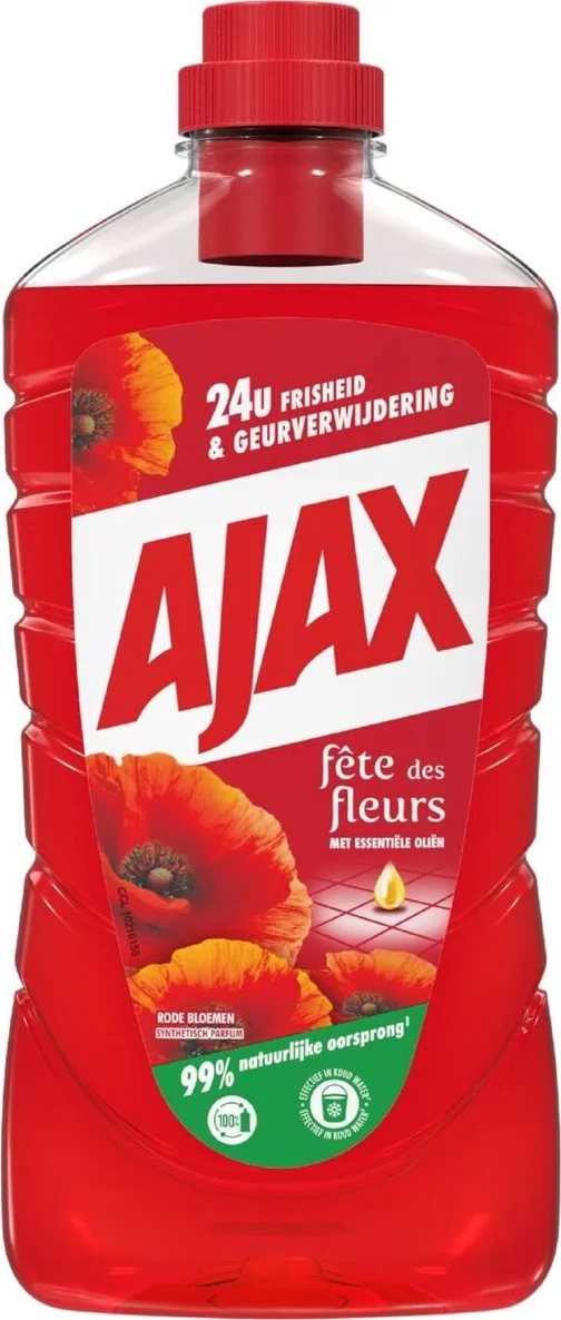 Ajax Allesreiniger Fete de Fleur Rode bloemen 1 liter