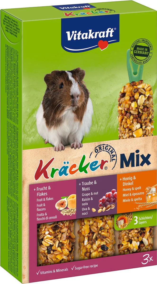 Vitakraft Cavia Kracker Honing - Fruit - Noten 3 stuks