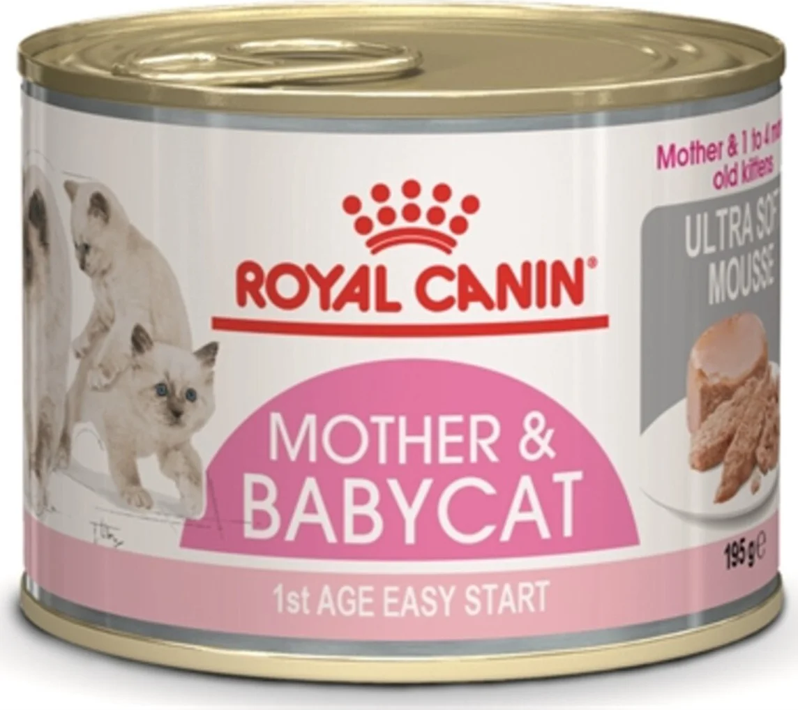 12x Royal Canin Mother & Baby Mousse Kattenvoer Nat 195 gr