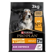 4x Pro Plan Hondenvoer Droog Adult 7+ Medium & Large Age Defence Kip 3 kg