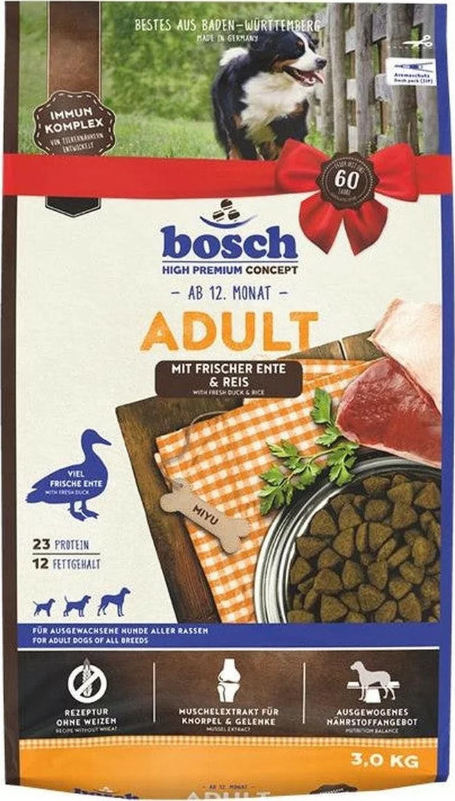Bosch Adult Hondenvoer - Eend en Rijst - 3 kg