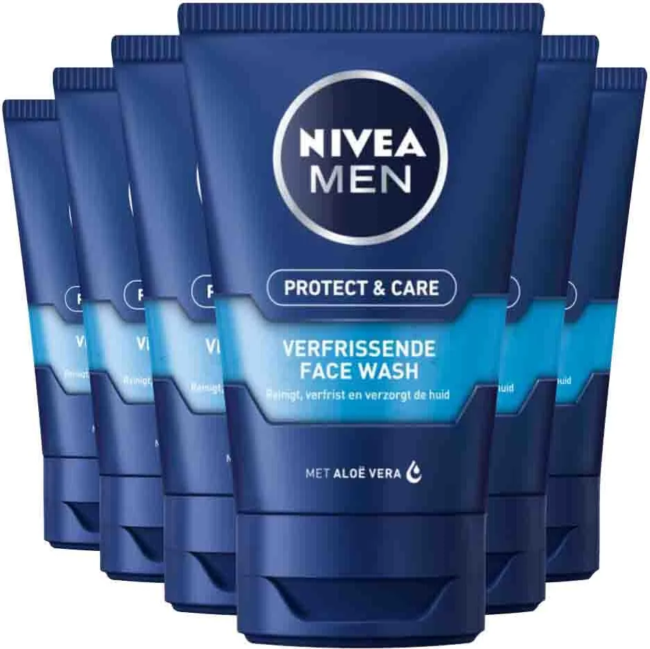 6x NIVEA For Men Protect & Care Wasgel 100 ml