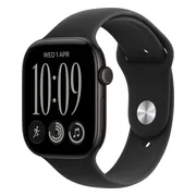 Apple Watch Series 12 Cellular 42mm Zwart Sportband S/M