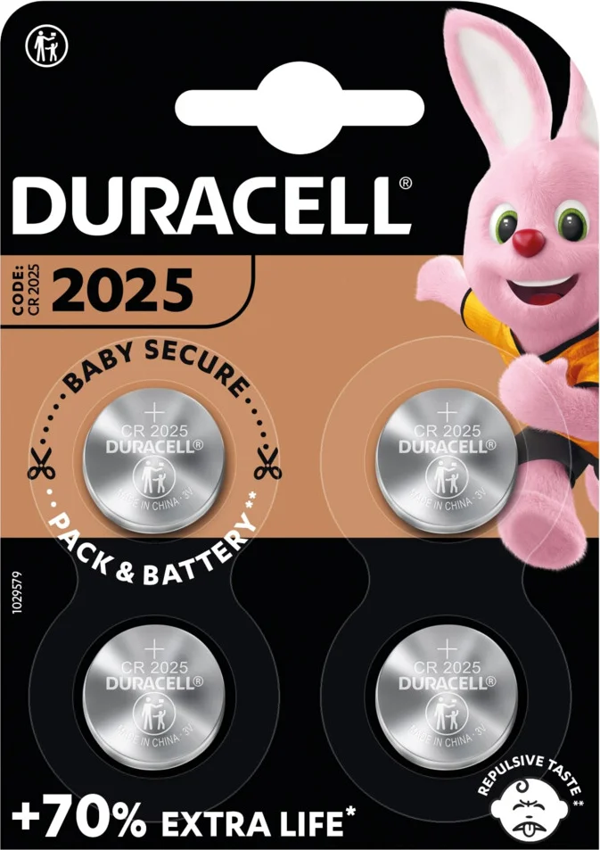 2x Duracell Knoopcelbatterijen 2025 4 stuks